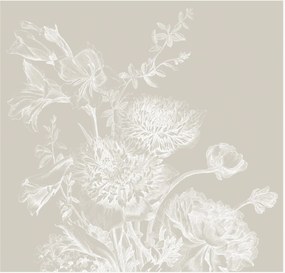 Carta da parati Engraved Flowers