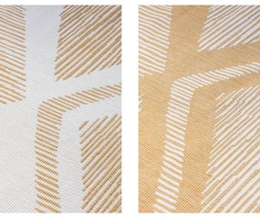 Tappeto da esterno giallo ocra e crema 80x150 cm Gemini - Elle Decoration