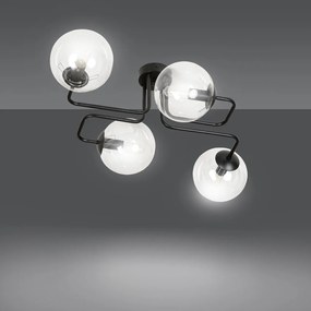 Lampadario da Soffitto BRENDI 4 in acciaio e vetro 4xE14