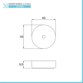 Lavabo da appoggio tondo 40 cm in acciaio inox satinato Goya