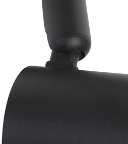 Sistema a binario moderno con 5 faretti monofase nero - Jeany