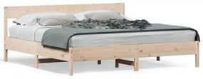 Giroletto Senza Materasso 180x200 Cm İn Legno Massello Di Pino /