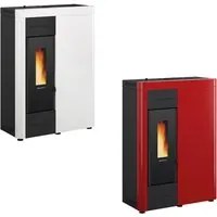 termostufa a pellet 'virna' colore bordeaux 7001596nlm