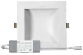 Faro LED da incasso Quadrato Luce INDIRETTA 12W Foro 130x130mm Colore Bianco Naturale 4.000K