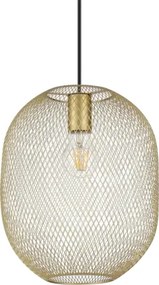 Net sospensione in rete metallica 1 luce attacco e27 24,5cm oro