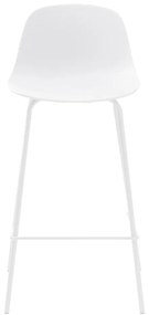 Sgabello da bar in plastica bianca 92,5 cm Whitby - Unique Furniture