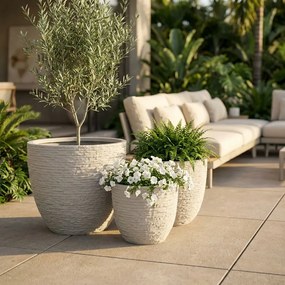 CICLA - set di 3 vasi da giardino