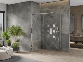 Mexen Omega cabina doccia scorrevole 100 x 80 cm, trasparente, cromo - 825-100-080-01-00