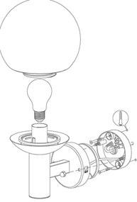 Eglo 97247 - Applique da esterno LED NISIA-C 1xE27/9W/230V IP44