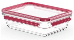 Tefal - Contenitore per alimenti 1,1 l MSEAL GLASS rosso/vetro
