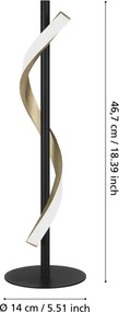 Eglo 902137 - Lampada da tavolo LED dimmerabile CONAPRATO LED/8,8W/230V nero/oro
