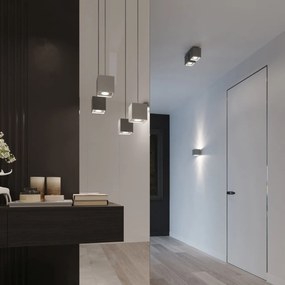 Plafoniera da Soffitto in Alluminio QUAD 1 GU10 Grigia da Interno