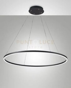 Giotto sospensione nera 1 luce d.100cm a led 3000k - 60w - 6300 lm ...