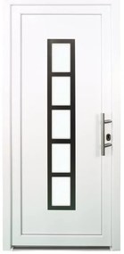 Portoncino d'ingresso in pvc 20011 L 80 x H 210 cm bianco apertura sinistra