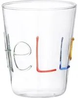 Bicchiere scritta Hello in vetro borosilicato, da 380 ml