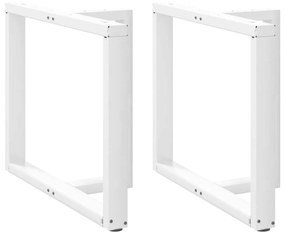Gambe Tavolo Pranzo Forma T 2pz Bianco 90x35x(72-73)cm Acciaio /