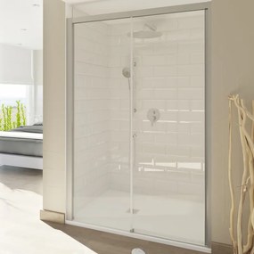 Porta doccia Style 110.5 cm, H 200 cm in vetro, spessore 8 mm trasparente cromato