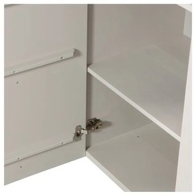 Cassettiera bassa modulare crema in legno di pino 200x85 cm Basu - WOOOD