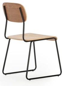 Set di sedie da pranzo color legno naturale effetto frassino 2 pz Aira - Marckeric