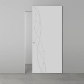 Porta scorrevole Dna in legno grigio, L 101 x H 230 cm, con binario Invisibile Sinistra