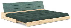 Divano letto in velluto a coste verde scuro 196 cm Base - Karup Design