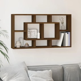 Scaffale A Muro 8 Scomparti Rovere Marrone /