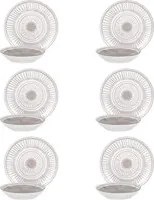 Servizio 12 piatti porcellana Oretha grigio