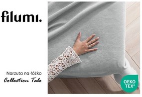 Copriletto grigio chiaro in ciniglia 220x240 cm Talo – Filumi