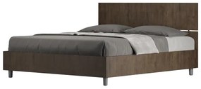 Letto matrimoniale con rete 160x190 testata dritta noce Demas