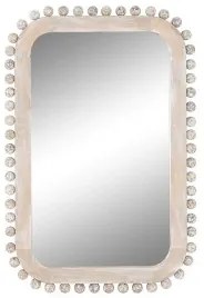 Specchio da parete Home ESPRIT Bianco Legno di mango Decapaggio 60 x 2,5 x 90 cm