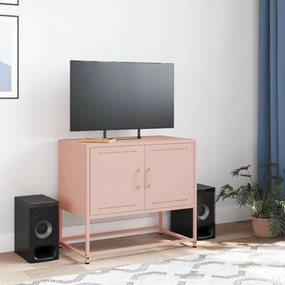 Mobile tv rosa 68,5x39x60,5 cm in acciaio