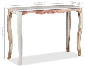 Tavolo Consolle in Legno Massello di Sheesham 110x40x76 cm