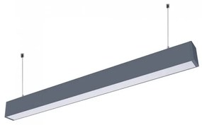 Lampada Led Lineare A Sospensione 60W Corpo Nero Doppia Illuminazione UP-DOWN Dimmerabile 1-10V SKU-379