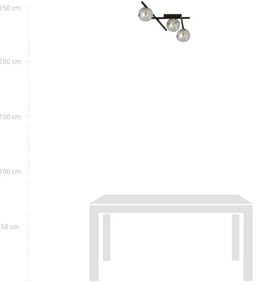 Plafoniera SMART 3xE14/10W/230V nero/grigio