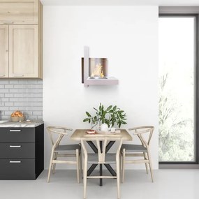 Camino a bioetanolo biocamino da parete VIENNA bianco L65 x H75 x P23