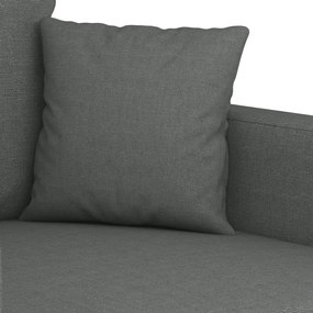Set di divani 2 pz con cuscini grigio scuro in tessuto