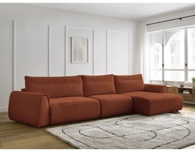 Divano angolare arancione Aden – Bobochic Paris