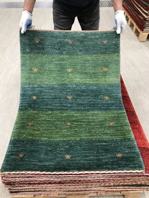 Loribaft Tappeto 100 x 70 Verde (Iran) Annodato A Mano