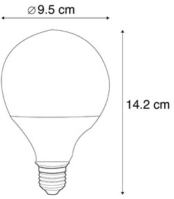 Set di 3 lampadine LED intelligenti E27 RGBW G95 11W 1050lm 2200-4000K