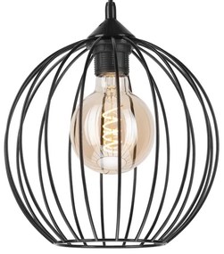 Lampadario a sospensione con filo ZOYA 1xE27/60W/230V nero