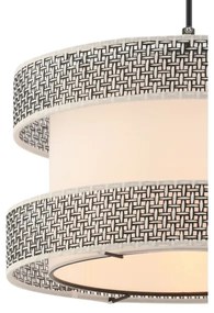 Lampadario a cavo HALO 1xE27/60W/230V crema/grigio