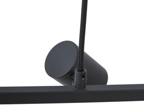 Lampada a sospensione moderna nera a 6 luci - Jeana Straight