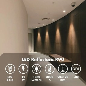 Lampadina LED Silver Electronics 999007 R90 E27 12W 3000K