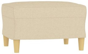 Poggiapiedi crema 60x50x41 cm in tessuto