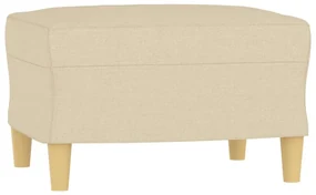 Poggiapiedi crema 60x50x41 cm in tessuto