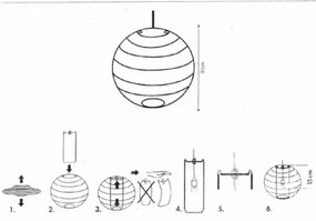 Rabalux 4894 - Paralume RICE bianco E27 diametro 30 cm