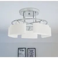 Lampada Soffitto Paralumi Elissoidi Vetro 5 Lampadine E14 200 W 50494