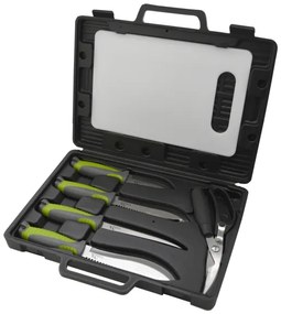 Utensili per grigliare in acciaio inossidabile con custodia 6 pz