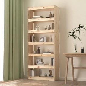 Libreria/divisorio 80x30x199,5 cm in legno massello di pino