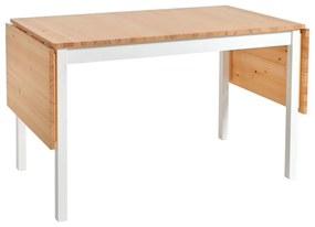 Tavolo da pranzo pieghevole in pino con struttura bianca , 120 (200) x 70 cm Brisbane - Bonami Essentials